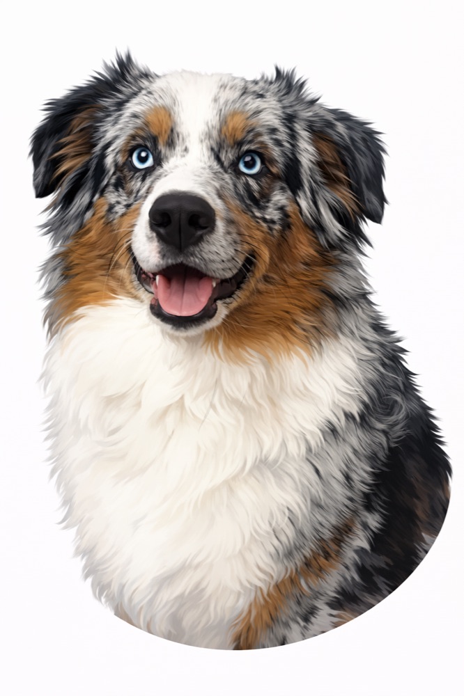 Bonnie, Blue Merle Australian Shepherd detection dog