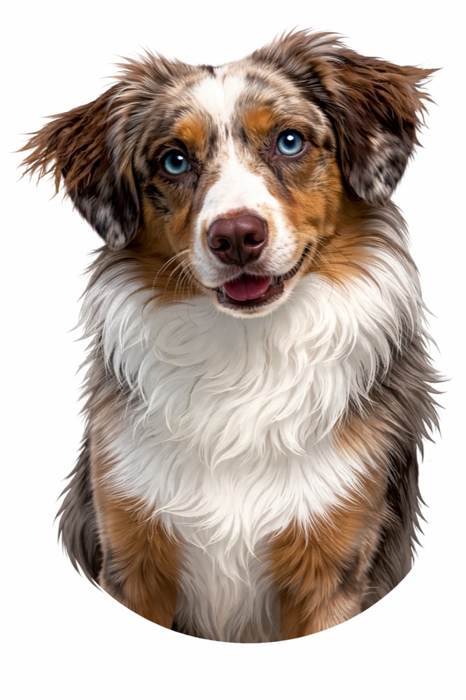 Penny Ann, Red Merle Australian Shepherd detection dog
